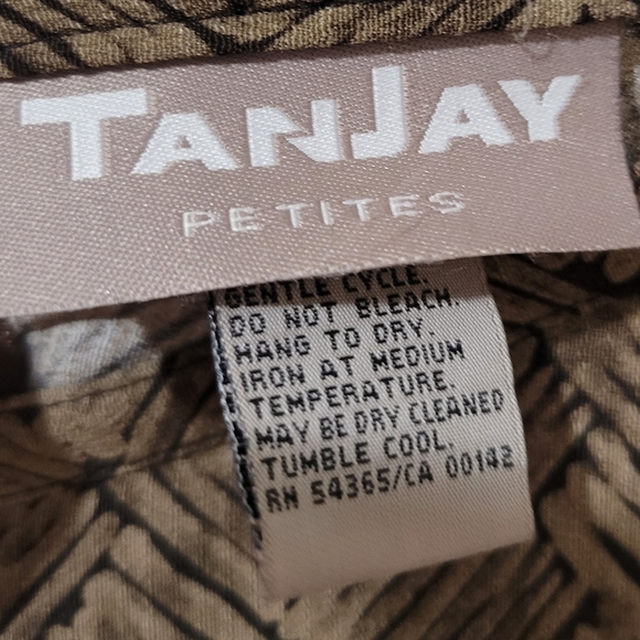 Vintage brown red floral print hem a line midi wrap skirt Tanjay Petites 14 P - Picture 6 of 11